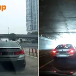 BMW driver flashes middle finger, brakes suddenly at JB CIQ