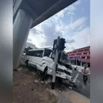Trapped minibus driver rescued after accident in Bedok
