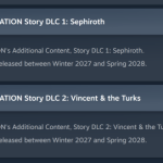 FFVII Revelation DLC Feature Sephiroth And Vincent, Extending The Story Into 2028