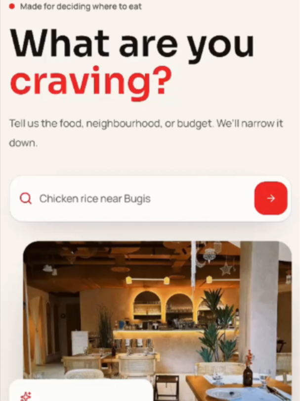 @eatshiok Still deciding what to eat in Singapore?  We built EatShiok to turn ch…