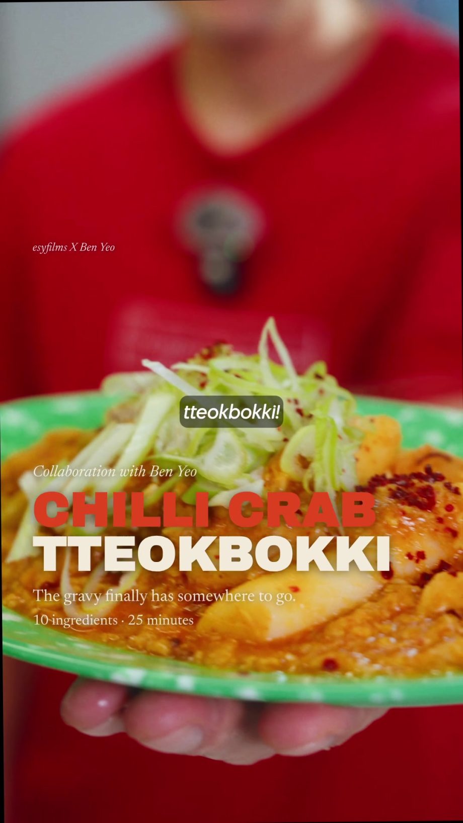 @esyfilms Turn chilli crab sauce into this chewy chilli crab tteokbokki, it’s ge…