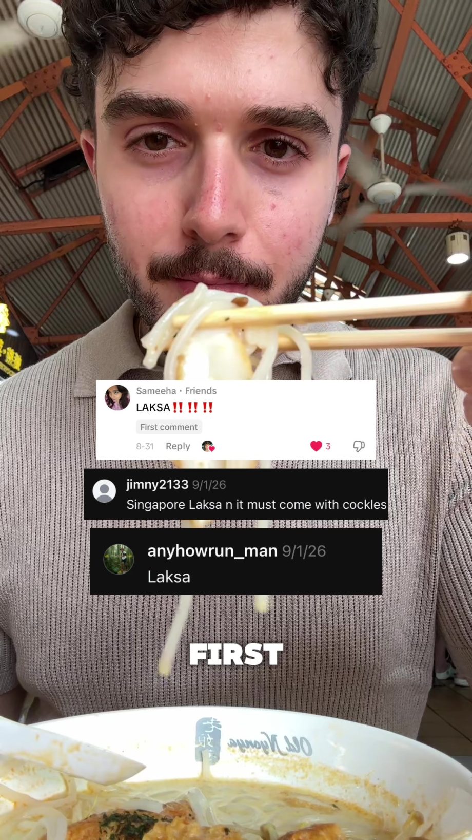 @burlyburhan Episode 5 of Burhan in Singapore I finally tried laksa and… I get … @burlyburhan Episode 5 of Burhan in Singapore I finally tried laksa and… I get …
