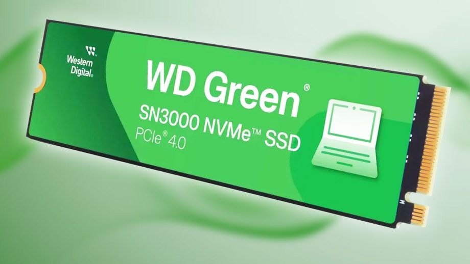 The WD Green SN3000 1TB PCIe 4.0 M.2 NVME Solid State Drive (SSD) Drops to 9 at Newegg