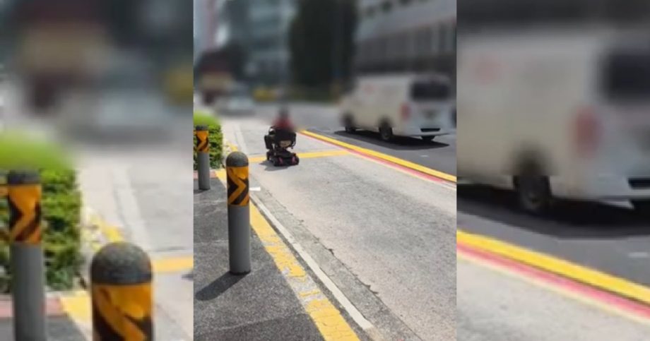 Elderly man rides PMA along bus lane in Bugis, sparking safety concerns, Singapore News