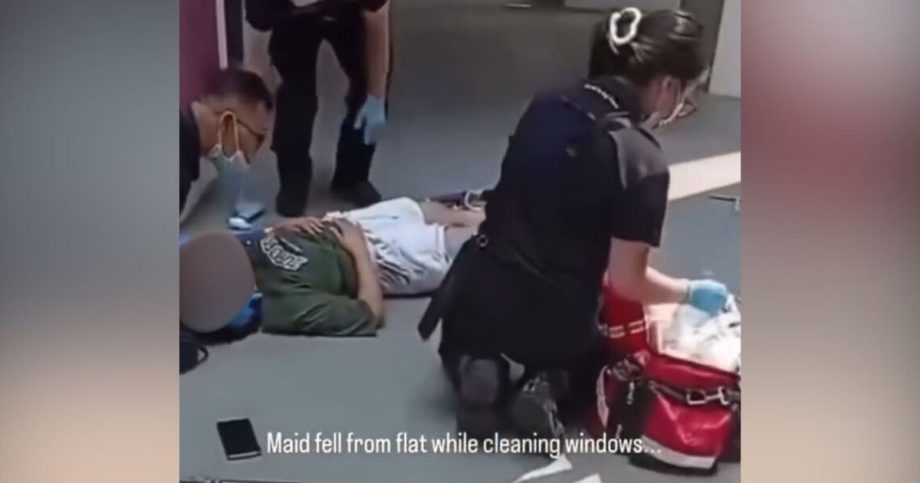 MOM probes helper’s fall during window cleaning MOM probes helper’s fall during window cleaning