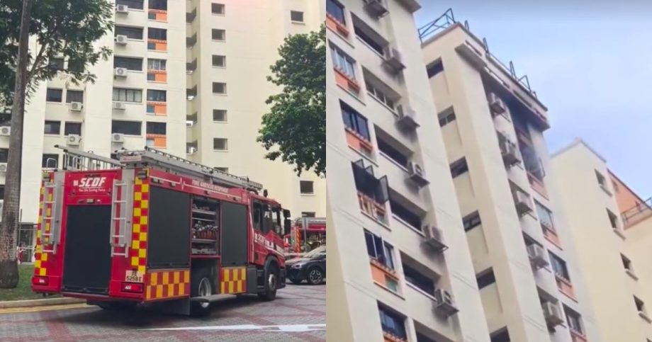 Residents evacuated amid fire in Tampines HDB block, no injuries reported, Singapore News Residents evacuated amid fire in Tampines HDB block, no injuries reported, Singapore News