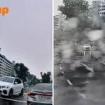 BMW drives against traffic in Ang Mo Kio
