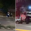 Car crashes into divider in Tampines; woman, 19, assists police