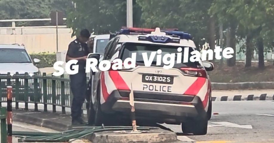 Police car crashes into road divider; cop helping with investigations Police car crashes into road divider; cop helping with investigations