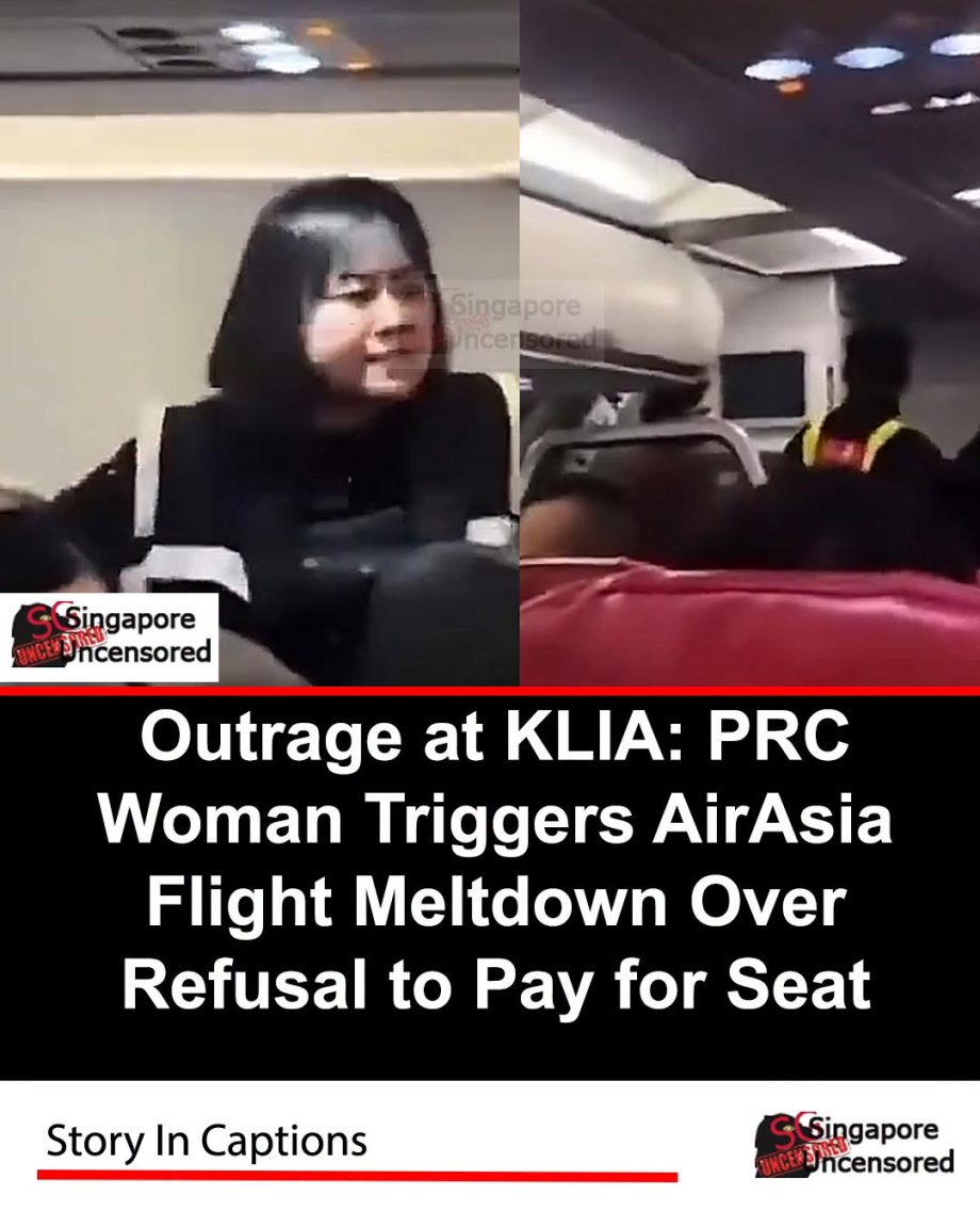 A Chinese woman allegedly caused a commotion on an AirAsia flight in KL after in…