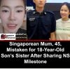 A 45-year-old Singaporean mum has left netizens doing a double take after sharin…