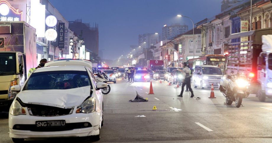 Pedestrian dies in Geylang car accident; driver arrested