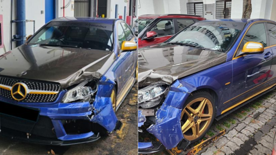 Marina Bay pursuit: Driver fleeing traffic police stop hits another car, patrol vehicle, Singapore News
