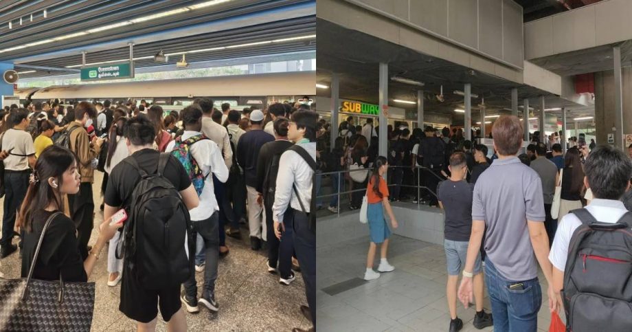 Brief MRT delay during morning rush triggers long queues at Lakeside station, Singapore News Brief MRT delay during morning rush triggers long queues at Lakeside station, Singapore News