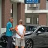 Car skids into wall at Tampines HDB block