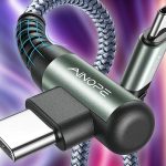 Get a 2-Pack of 6.6ft Right Angle USB-C Cables for  (Just .50 Per Cable)