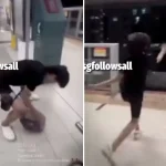 Boy throws bag off LRT station platform