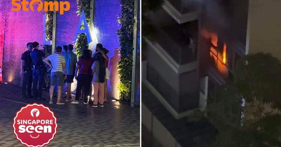 Living room at La Fiesta condo in Sengkang catches fire Living room at La Fiesta condo in Sengkang catches fire