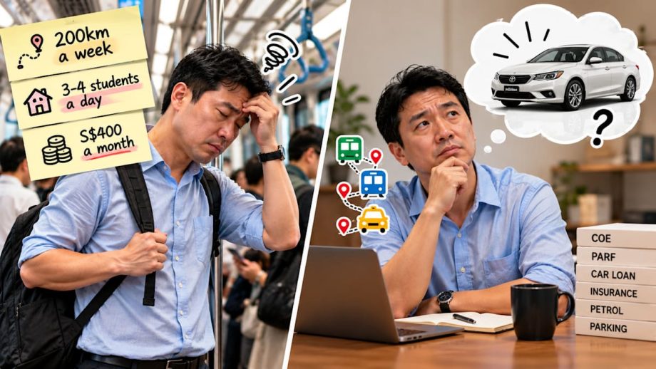 S’pore Tutor, 40, Clocks 200km Of Travel Within S’pore Weekly To Students’ Homes; Wonders If It’s Time To Buy A Car