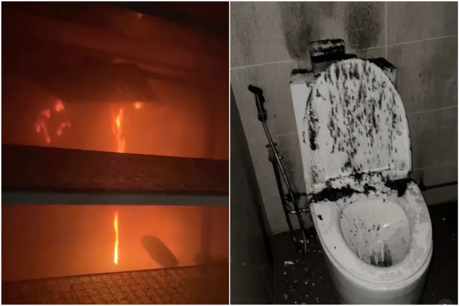 Family of six escapes after fire breaks out in toilet of Punggol HDB flat Family of six escapes after fire breaks out in toilet of Punggol HDB flat