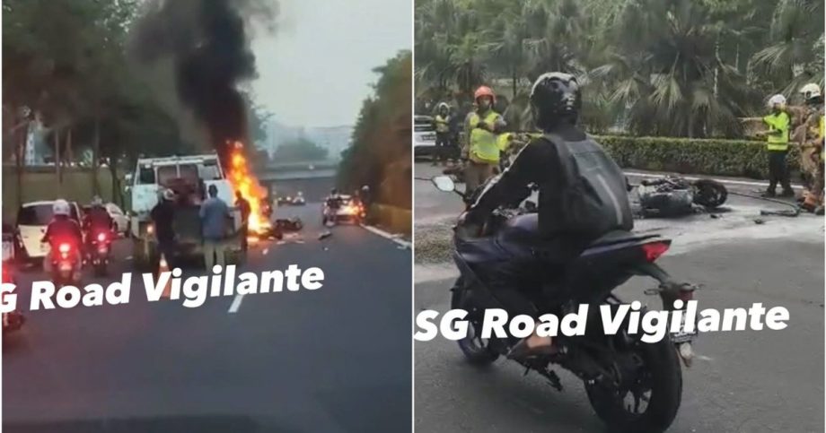 9 taken to hospital after TPE crash sparks motorcycle fire 9 taken to hospital after TPE crash sparks motorcycle fire