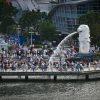 Merlion statue at One Fullerton not available for photo-taking during maintenance from Nov 24 to 26