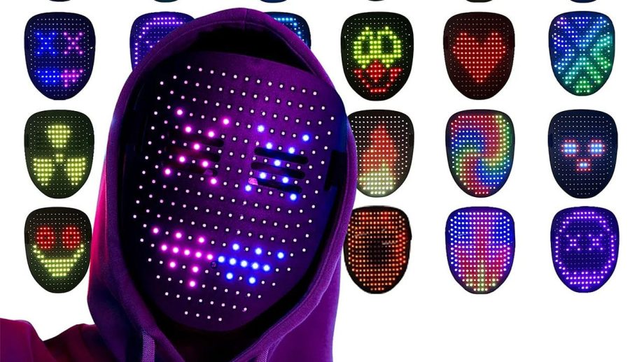 Save 50% Off a Rechargeable LED Light Up Mask With 50 Different Effects for Halloween, Now Under 