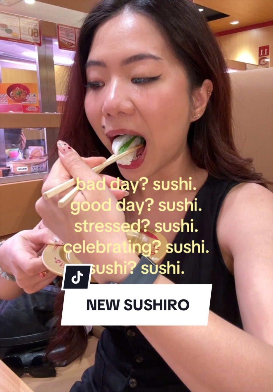 @addieblesausage just a girl who’s gonna be ok…..  #sushi #mukbang #sushirosinga…