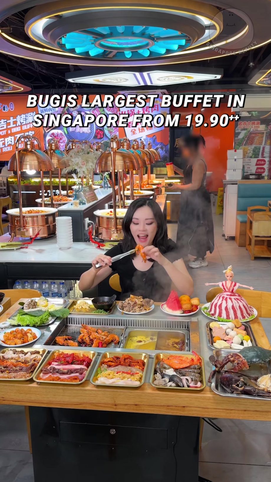 @singaporebeauty Largest BBQ & Hotpot buffet in Bugis Singapore with banquet-sty…