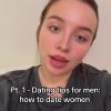 @uggoduckling Part 1: Dating tips for men – how to date women.  Please think of …